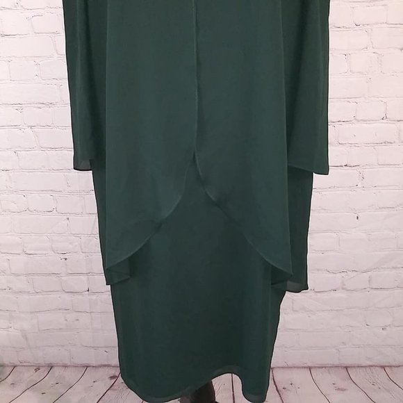 Patra Stenay Evening Dress Sz 14 Midi Rhinestones - Picture 9 of 12